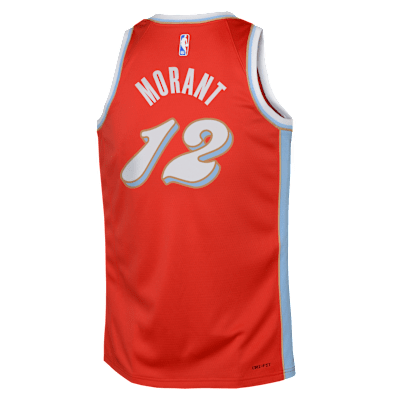 Jersey Nike Dri-Fit de la NBA Swingman para niños talla grande Ja Morant Memphis Grizzlies 2024/25 City Edition