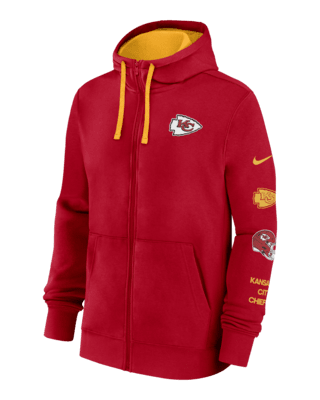 Мужское худи Kansas City Chiefs Club Nike NFL Full-Zip Hoodie