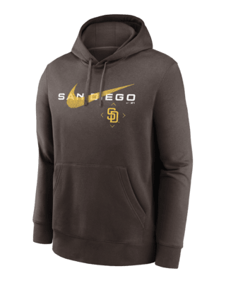 San Diego Padres Yellow Team Lettering Club Pullover Hoodie by Nike