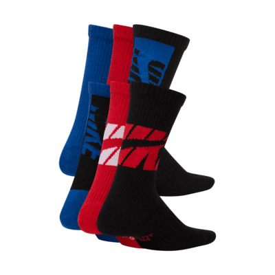 Nike Everyday Kids' Cushioned Crew Socks (6 Pairs)