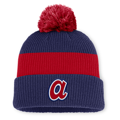 Atlanta Braves Cooperstown Peak Men's Nike MLB Cuffed Pom Beanie