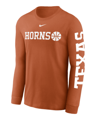 Мужская футболка Texas Longhorns Basketball Icon Nike College Long-Sleeve для баскетбола