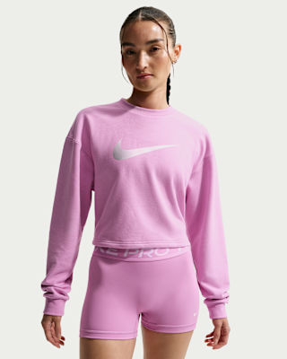 Женские  Nike Pro Dri-FIT Crew-Neck French Terry Top