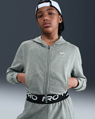 Детское худи Nike Pro Fleece Big Kids' (Girls') Dri-FIT Full-Zip Hoodie