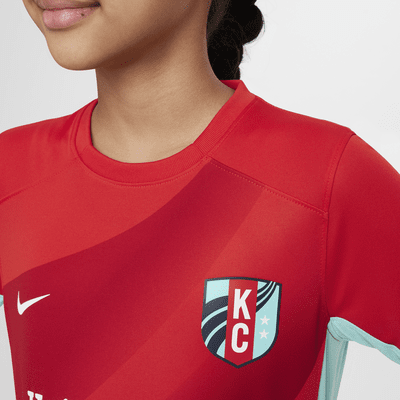 Jersey Nike Dri-FIT de la NWSL tipo réplica para niños talla grande Kansas City Current 2024 Stadium Primary