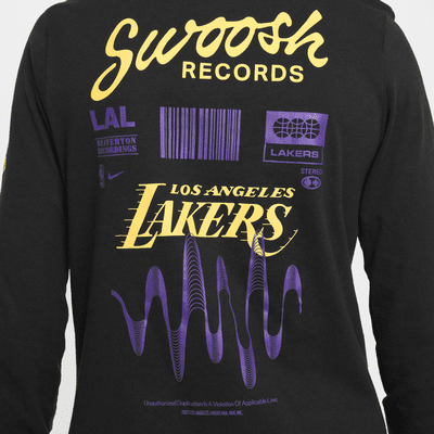 T-shirt a manica lunga Los Angeles Lakers Essential Nike NBA – Ragazzo