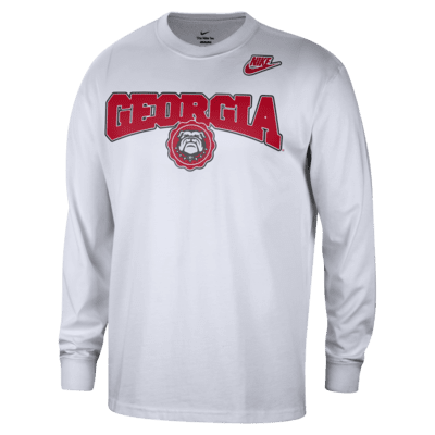 Georgia Max90 Men's Nike College Crew-Neck Long-Sleeve T-Shirt