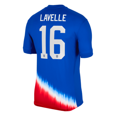 Jersey de fútbol Nike Dri-FIT del USWNT visitante 2024 Stadium para hombre Rose Lavelle