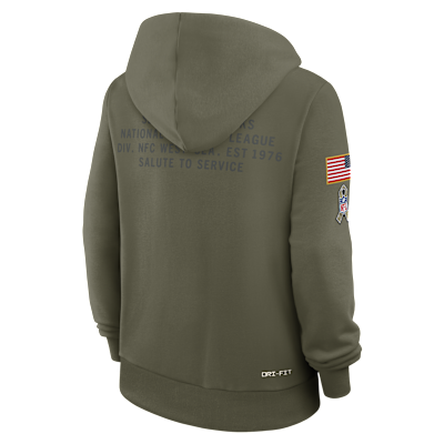 Seattle Seahawks Salute to Service Sideline Women's Nike Dri-FIT NFL Pullover Hoodie