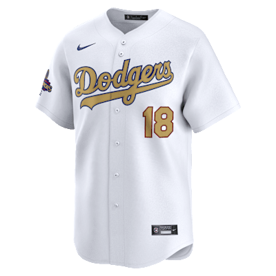 山本 由伸 ロサンゼルス ドジャース 2024 ワールド シリーズ チャンピオンズ ゴールド メンズ ナイキ Dri-FIT ADV MLB リミテッド ユニフォーム