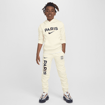 Joggery piłkarskie z dzianiny dresowej dla dużych dzieci (chłopców) Nike Paris Saint-Germain Club Fleece