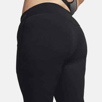 Leggings cortos de cintura alta y soporte medio con bolsillos para mujer (talla grande) Nike Universa