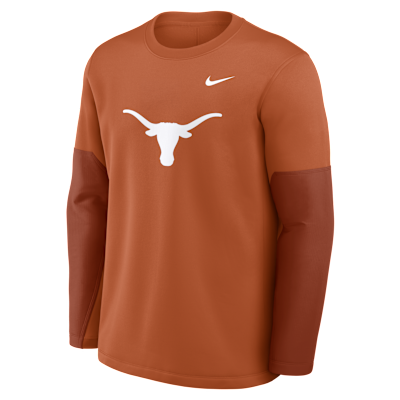 Texas Sideline Coach Men's Nike Therma-FIT College Long-Sleeve T-Shirt