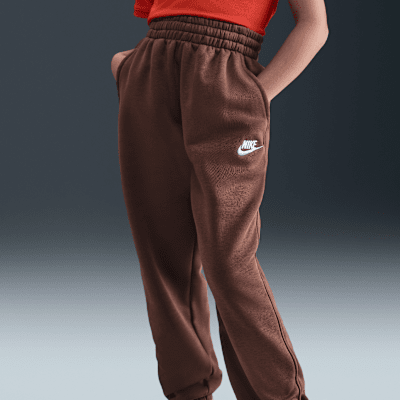 Pants holgados para niños talla grande Nike Sportswear Club Fleece