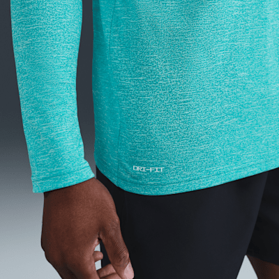 Nike Heather Playera Hydroguard con gorro de manga larga