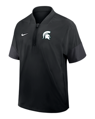 Мужская куртка Michigan State Sideline Coach Nike College 1/2-Zip Short-Sleeve