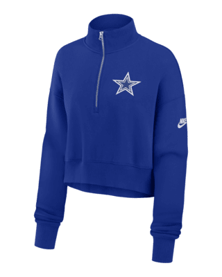 Женские  Dallas Cowboys Rewind Phoenix Nike NFL Cropped 1/4-Zip Crew