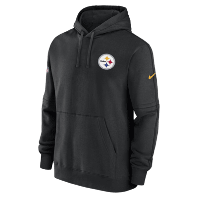 Felpa pullover con cappuccio Pittsburgh Steelers Sideline Club Nike NFL – Uomo