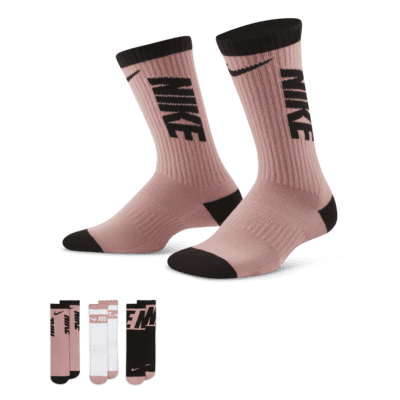 Nike Everyday Kids' Cushioned Crew Socks (3 Pairs)