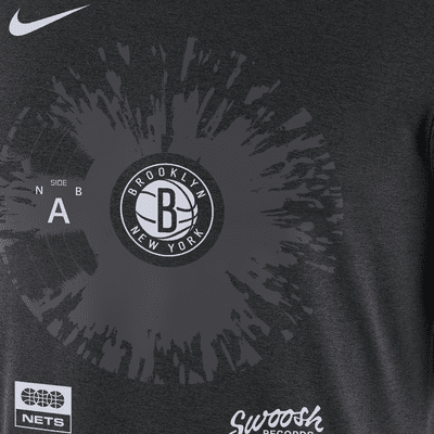 Nike Men's Brooklyn Nets Black Courtside Max90 Longsleeve T-Shirt, XXL