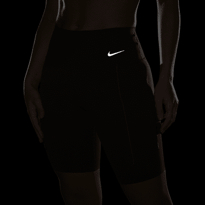 Shorts de ciclismo de 20 cm y tiro medio de media sujeción para mujer Nike Universa con bolsillos