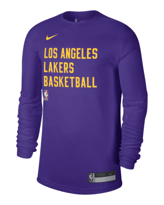 Youth Los Angeles Lakers Nike Purple Elite Performance Practice Long Sleeve  T-Shirt