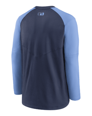 Nike MLB, Tops, Nike Drifit Tampa Bay Rays Vneck Tshirt Size Large Womens  Blue