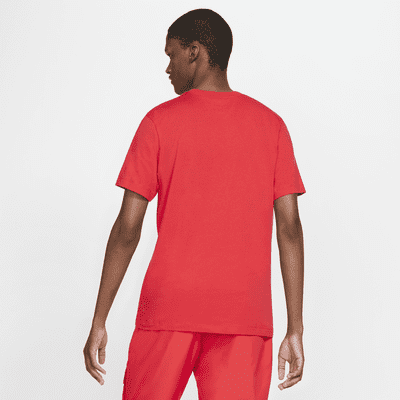 nike red tick t shirt