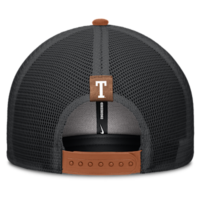 Gorra de rejilla universitaria Nike Dri-FIT ajustable para hombre Texas Legacy Arch Rise