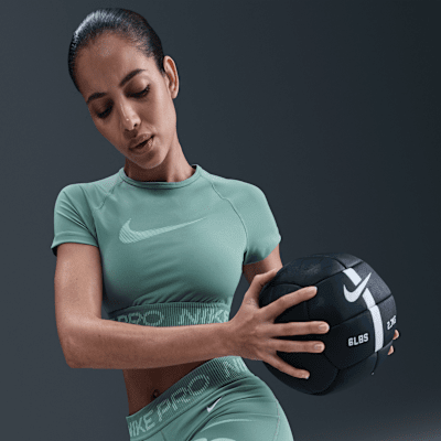 Nike Pro Women's Dri-FIT Short-Sleeve Cropped Graphic Top