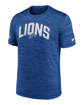 Nike Men's Detroit Lions Sideline Velocity Blue Long Sleeve T-Shirt