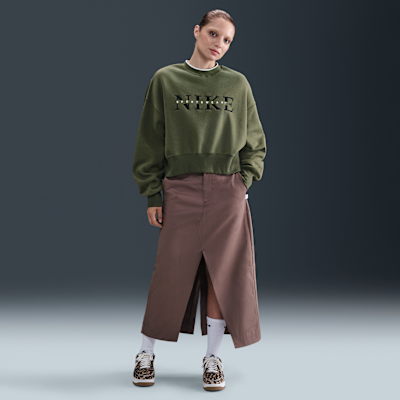 Sudadera oversized de cuello redondo para mujer Nike Sportswear Phoenix Fleece