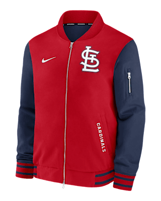 Мужская куртка St. Louis Cardinals Authentic Collection Dugout Nike MLB Full-Zip Bomber