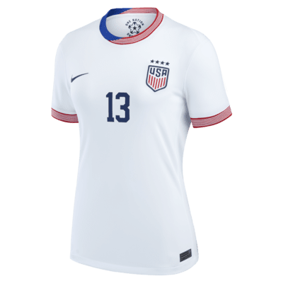 Jersey de fútbol Nike Dri-FIT de la selección nacional de fútbol femenino de Estados Unidos local 2024 Stadium Alex Morgan para mujer