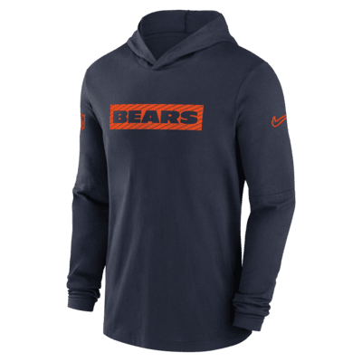 Playera de manga larga con gorro Nike Dri-FIT NFL para hombre Chicago Bears Sideline