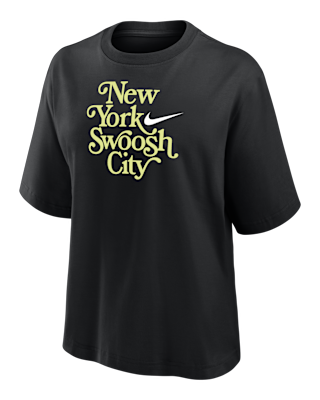 Женская футболка Nike Swoosh Cities New York Short-Sleeve Boxy