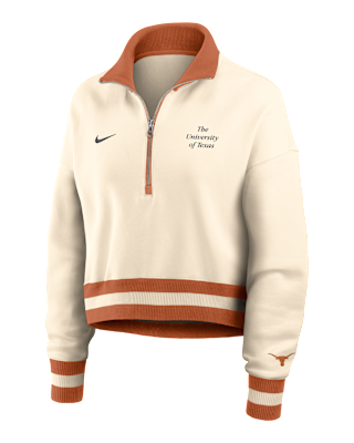 Женские  Texas Legacy Nike College Cropped 1/4-Zip Crew