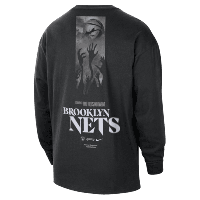 T-shirt à manches longues Nike NBA Brooklyn Nets Courtside pour Homme