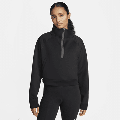 Nike Women's Fleece Top Plus Size Nike Pro Get Fit Funnel Neck