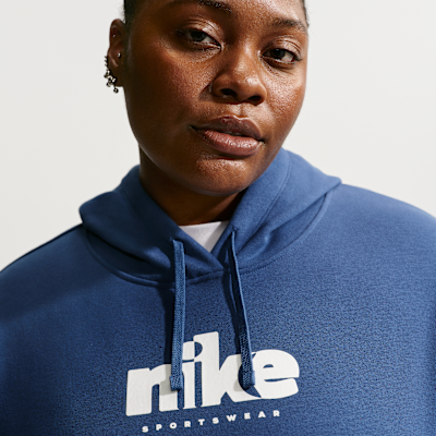 Sudadera con gorro sin cierre Nike Sportswear para mujer Club Fleece (talla grande)