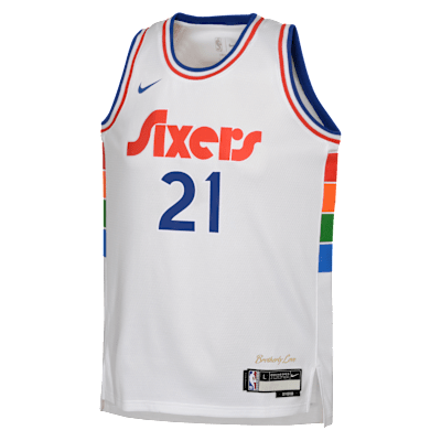 Jersey Nike Dri-FIT Swingman de la NBA para niños talla grande Joel Embiid Philadelphia 76ers 2024/25 City Edition