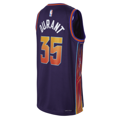 Kevin Durant Phoenix Suns 2023/24 City Edition Nike Dri-FIT NBA Swingman-trøje til større børn