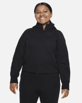 Подростковое худи Nike Sportswear Tech Fleece Big Kids' (Girls') Full-Zip Hoodie (Extended Size)