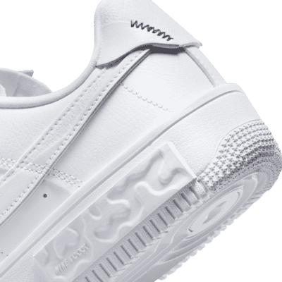 Nike Air Force 1 Shadow Trainers in Triple White
