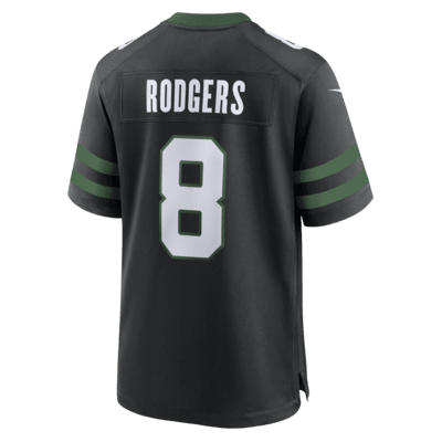 Jersey de fútbol americano Nike de la NFL Game para hombre Aaron Rodgers New York Jets