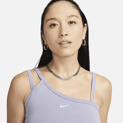 Camiseta de tirantes cropped asimétrica para mujer Nike Sportswear Everyday Modern