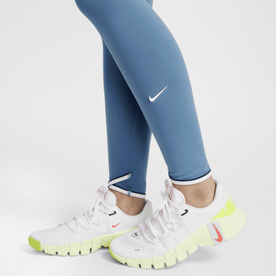 Nike One magas derekú, Dri-FIT leggings lányoknak