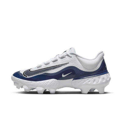 Nike Men's Alpha Huarache Elite 4 Low Metal Baseball Cleats - Navy & White - 1 Each