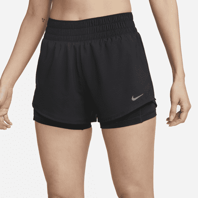 Nike Dri-FIT One Women's Mid-Rise 8cm (approx.) 2-in-1 Shorts