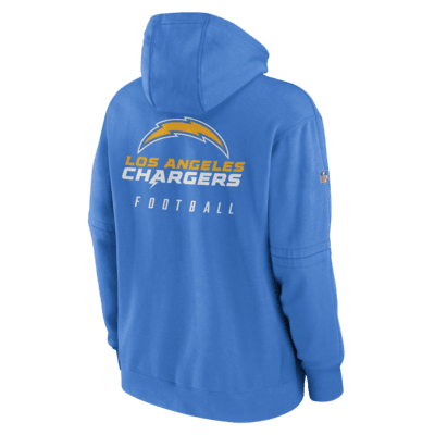 Men's Nike Powder Blue Los Angeles Chargers Sideline Club Fleece Pullover Hoodie Size: Small